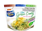 Mama Handi Rice – Instant Gebakken jasmijnrijst Thai Green Curry met vis – 10 zakjes