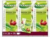Pickwick – Professional Green Tea Cranberry – 3x 25 zakjes
